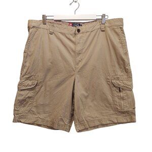 Chaps Shorts Mens 42 Khaki Tan Cargo Rip Stop Relaxed Fit gorpcore Work Rugged